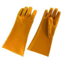 Gant de travail chimique à manches longues en PVC jaune (5108-YW)